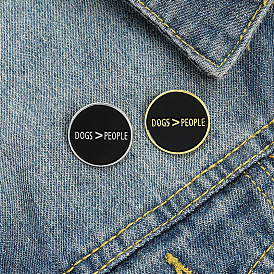 Personalized Black Round Enamel Letter Pin with Secure Clasp