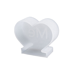 Heart with Word Me Shape Display DIY Food Grade Silicone Molds, Resin Casting Molds, for UV Resin, Epoxy Resin Craft Making