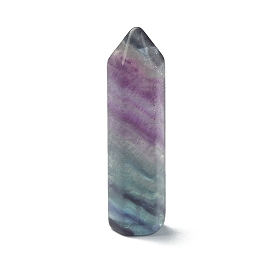 Natural Fluorite Pointed Beads, No Hole/Undrilled, Faceted, Bullet