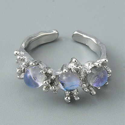 Полукруглое открытое кольцо-манжета из смолы, украшения из латуни для женщин