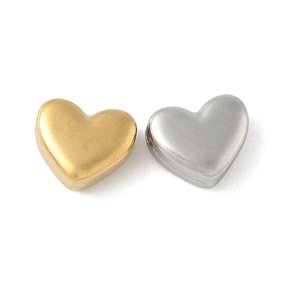 304 из нержавеющей стали бусы, сердце, ионное покрытие (ip)