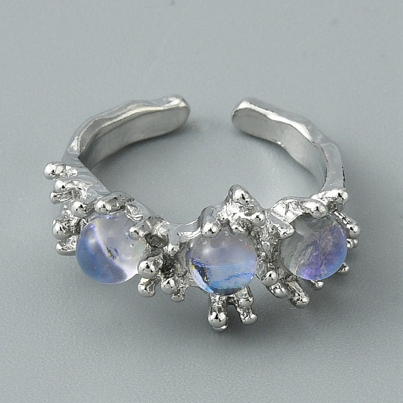 Полукруглое открытое кольцо-манжета из смолы, украшения из латуни для женщин