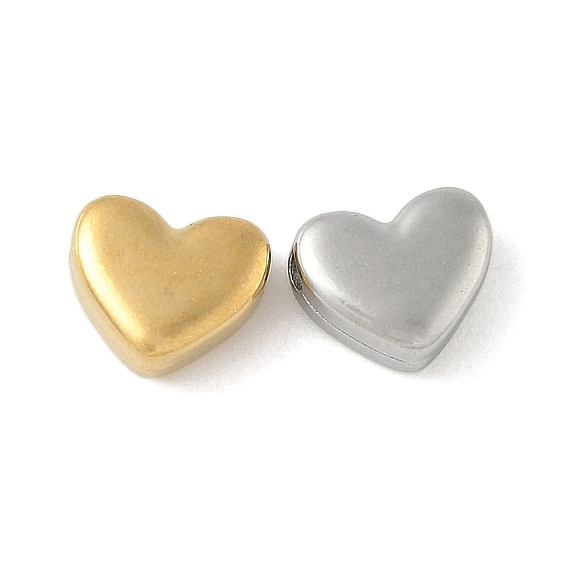 304 из нержавеющей стали бусы, сердце, ионное покрытие (ip)