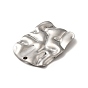 304 Stainless Steel Pendants, Textured Rectangle