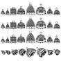 32Pcs 8 Styles Tibetan Style Alloy Pendant Bails, Tassel Cap Bails