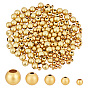 250шт 5 стиль латунные бусины, матовый стиль, круглые