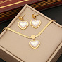 Fashionable Pearl Heart Necklace with Stainless Steel Collarbone Chain (N1110)