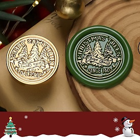 Christmas Theme Wax Seal Brass Stamp Head, for Wax Seal Stamp, Golden