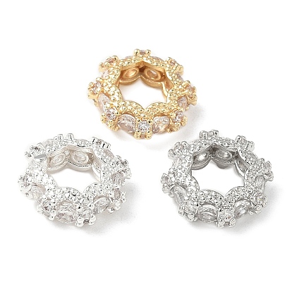 Латуни кубического циркония европейские шарики, долговечный, бусины с большим отверстием