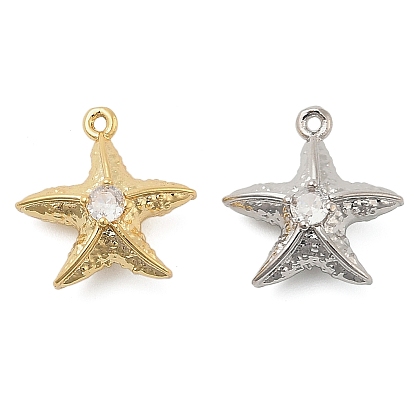 Латунные микро проложить кубического циркония подвески, прелести морская звезда