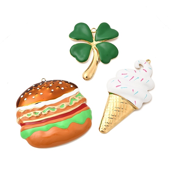 304 подвески из нержавеющей стали, с эмалью, золотые