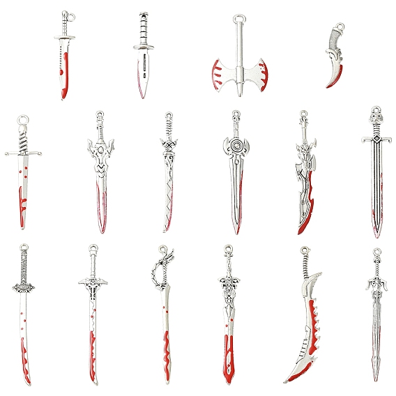 32 шт 16 стили подвески из сплава эмали, разнообразные