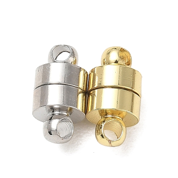 Brass Magnetic Clasps, Column, Cadmium Free & Lead Free, Rack Plating, Long-Lasting Plated