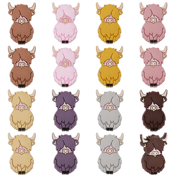 16 шт. 8 цветные экологически чистые силиконовые шарики для пищевых продуктов, крупный рогатый скот