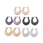 304 Stainless Steel Wheat Ring Thick Hoop Earrings for Women