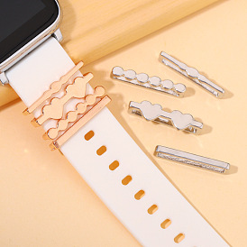 Suitable for? Silicone watch decorative ring creative love gourd shape strap ring four-piece set