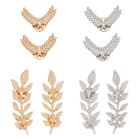 8шт 4 брошь в стиле сплава булавка, модный значок для одежды шаль, цвет пшеницы