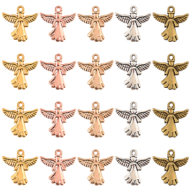 40 шт 5 цвета подвески из сплава в тибетском стиле, ангельские прелести