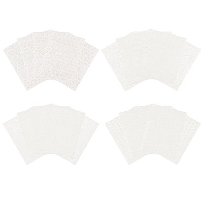 20Pcs 4 Styles Hollow Out Craft Paper, Rectangle
