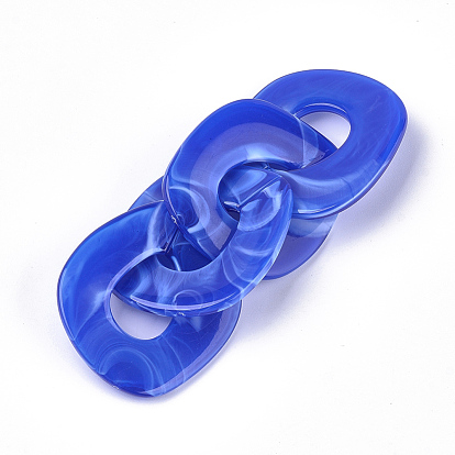 Acrylic Linking Rings, Quick Link Connectors, For Jewelry Chains Making, Imitation Gemstone Style