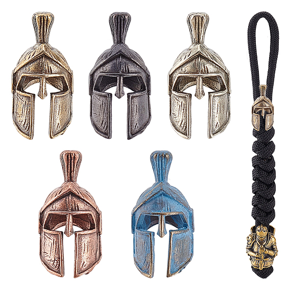 5 шт. 5 цвета шлем латунные бусины, для edc нож струнный кулон парашют струнный инструмент