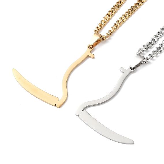 201 ожерелья из нержавеющей стали с подвеской в виде косы смерти