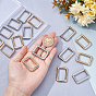 CHGCRAFT 16Pcs 2 Colors Alloy Bag Lock Catch Clasps, Rectangle, for Bag Accessories