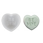DIY Silicone Heart with Word Soap Molds, for Handmade Soap Making, Valentine's Day