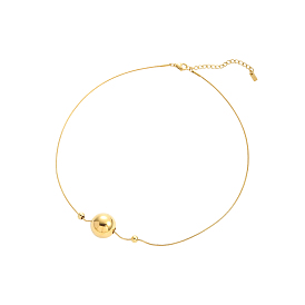 304 подвесные из нержавеющей стали ожерелья, круглые, ионное покрытие (ip)