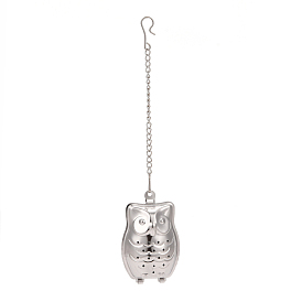 304 Stainless Steel Tea Infuser, Owl with Chain Hook, Tea Ball Strainer Infusers