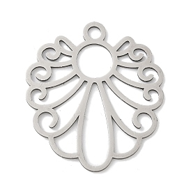 201 подвески из нержавеющей стали, лазерная резка, цветочный шарм, анти-тускнение