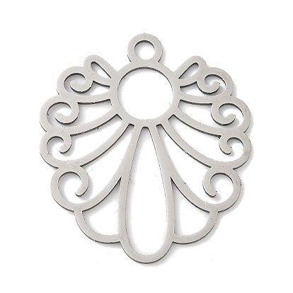 201 подвески из нержавеющей стали, лазерная резка, цветочный шарм, анти-тускнение