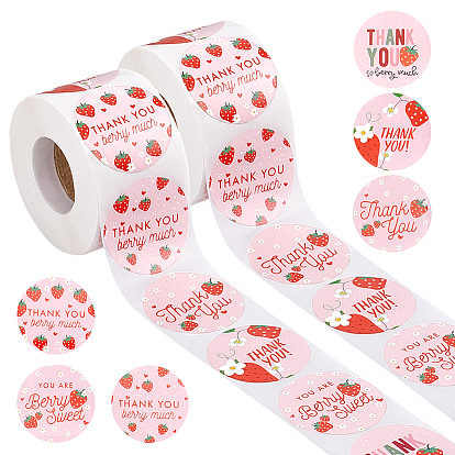 Плоские круглые с наклейками в форме клубники, клейкая этикетка, для украшения свадьбы аксессуары