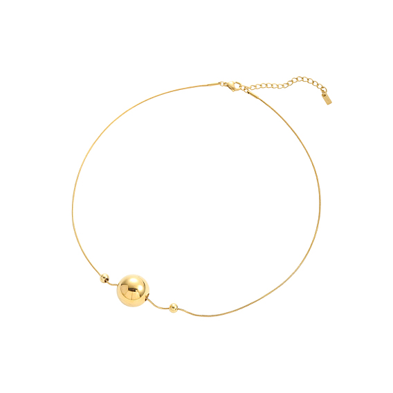 304 подвесные из нержавеющей стали ожерелья, круглые, ионное покрытие (ip)