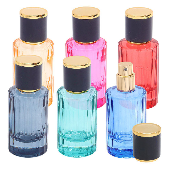 6шт 6 цвета стеклянные распылители, бутылка с жидкостью