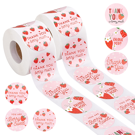 Плоские круглые с наклейками в форме клубники, клейкая этикетка, для украшения свадьбы аксессуары