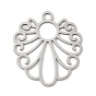 201 подвески из нержавеющей стали, лазерная резка, цветочный шарм, анти-тускнение