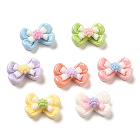 Pearlized Opaque Resin Decoden Cabochons, Bowknot