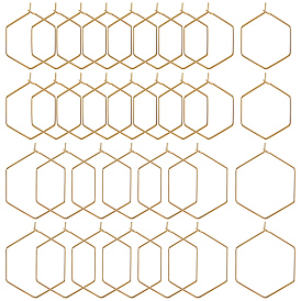 80 шт. 2 размер 316 серьги-кольца из нержавеющей стали, Винные стекла, шестиугольник