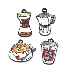 Подвески из эмали и сплава, чёрные