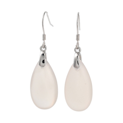 Natural Agate Dangle Earrings for Women, with Sterling Silver Pins