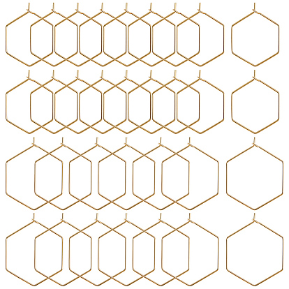 80 шт. 2 размер 316 серьги-кольца из нержавеющей стали, Винные стекла, шестиугольник