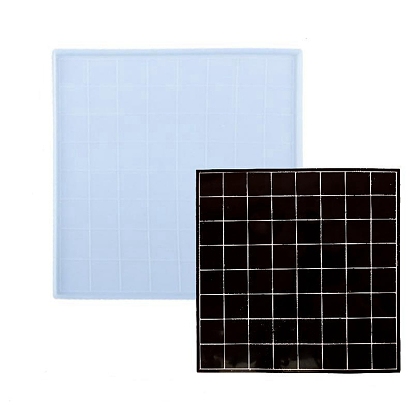 Moules en silicone pour damier carré, moules de résine, pour la fabrication artisanale de résine uv et de résine époxy