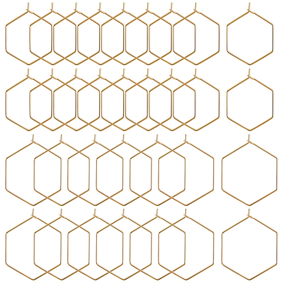 80 шт. 2 размер 316 серьги-кольца из нержавеющей стали, Винные стекла, шестиугольник