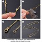 Handmade Brass Link Chains, Cable Chains, Soldered, with Spool, Star