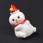 Christmas Theme Resin Display Decoration, for Home Decoration, Photographic Prop, Dollhouse Accessories, Leaning Snowman