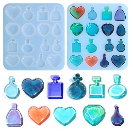 Perfume Bottle/Heart Cabochon DIY Silicone Molds, Resin Casting Molds