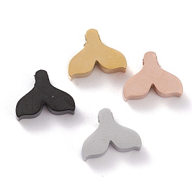 Ion Plating(IP) 304 Stainless Steel Charms, Whale Tail Shape