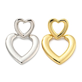 Heart Stud Earrings, Brass Jewelry for Women, Cadmium Free & Lead Free