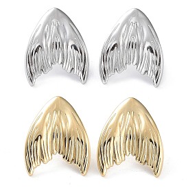 304 Stainless Steel Stud Earrings, Fishtail